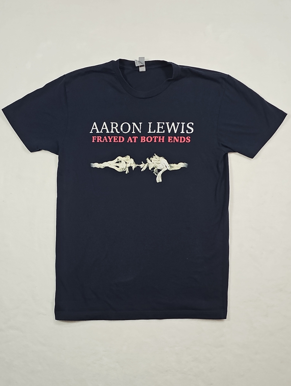 Aaron‎ Lewis Frayed At Both Ends 2022 Tour T-Shirt Mens Medium Navy Blue Graphic